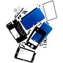 Deal4GO Full Housing Shell w/Button Front Back Cover Rubber Caps Stylus Screws Replacement for Nintendo 3DS XL 3DS LL 2012 (Blue)