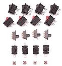 Electronic Spices Combo of 5 type switch Slide, Push, and Rocker switch 4 pieces each for project