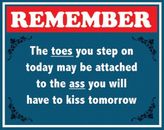 The Toes You Step On Today Metal Tin Sign  98426  Large Variety - Post Discounts