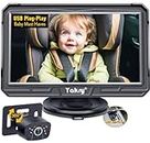 Baby Car Camera Shower Gifts: Eye Protection USB Plug and Play 3 Mins Easy Install 360° Rotation Backseat Camera 2 Kids 170° Wide View Carseat Camera HD 1080P Baby Car Monitor Yakry Y60