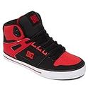 DC mens Pure High-top Wc Skateboard, Skate Shoe, Fiery Red/White/Black, 6 US