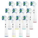 12 Pack Electric Toothbrush Replacement Heads Compatible with Oral B Electric Toothbrush Soft Bristles Brush Heads (12 Count (Pack of 1))