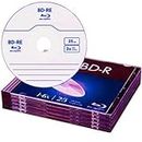 Professional Branded Blue Ray 25 GB 6X BD-R Recordable with Blu ray Jewel Case Pack of (10)