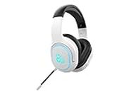 Newskill Scylla Ivory RGB Wireless Gaming Headphones - PC/PS4/PS5/Switch/Xbox One/Xbox Series X/S - White