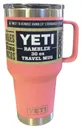 YETI 30 oz Tropical Pink Rambler Travel Mug with Stronghold Lid(Q1)