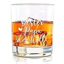 Joymaking Whiskyglas Geschenke für Papa, personalisiert Vatertagsgeschenk für bester Papa Whiskyglas Geburtstagsgeschenk für Papa, Männer, Opa, Whiskey Glas mit Gravur- Bester Papa der Welt