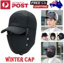 Men Winter Knitted Hat Women Ear Flap Trapper Face Mask Neck Warm Snow Ski Cap