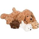 PixieCrush Dog Stuffed Animals for Girls Ages 3-8 - Mommy Labradoodle with 4 Puppies- Magical Dog Pillow Plushie - Enchanting Puppy Surprise Toys for Imaginative Play