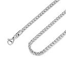 HZMAN 3.5mm Stainless Steel Wheat Silver Chain Necklaces for Men Women 16" -30" (20.0)