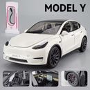 Maßstab 1:24 Tesla Model Y Alloy Car Model Diecast Metal Toy Vehicles...