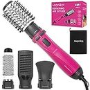 Monika 4in1 Air Styler 1200W Auto Curler Hair Dryer Brush Straightening Curling Blow Ionic Care