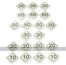 Peradon Set of 20 Bar Billiards Table Numbers (Plastic Diamond Shaped for Tables with 1 x 30 and 2 x 10 Holes)