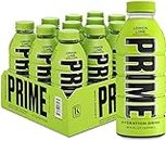 Prime Hydration Drink Sports Beverage"LEMON LIME," Naturally Flavored, 10% Coconut Water, 250mg BCAAs, B Vitamins, Antioxidants, 835mg Electrolytes, 20 Calories per 16.9 Fl Oz Bottle (Pack of 12)
