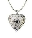 La Belleza Pendant for Women Rhodium Plated Openable Heart Shaped Photo Frame Locket Gift Jewelry Pendant Necklace for Men and Women.
