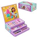 Gabby's Dollhouse Valigetta Colori per Bambini Kit più di 40 Colori per Disegnare e Dipingere Set Pennarelli Matite Pastelli Acquerelli di Gabby Regalo Creativo per Bambine (Multi Case Set)
