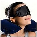 boxwish️ Plastic Travel Neck Pain Support Pillow (Blue, Free Size)