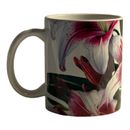 11oz Ceramic Coffee-Tea Mug/Cup “3D Oriental Star Gazer Lily Flower” Gift