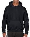 Gildan Men's Fleece Hooded -Sweatshirt, Style G18500, Black, Medium