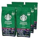 STARBUCKS Espresso Roast, Dark Roast, Ground Coffee 200g (Pack of 6)