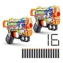 Xshot Skins Menace Blaster Sonic Hyper Spike, Sonic The Hedgehog Design with 16 Darts, Easy Reload, Air Pocket Dart Technology, Toy Foam Blaster for Kids, Teens and Adults (2 Blasters, 16 Darts)