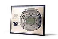 YouTheFan NCAA Penn State Nittany Lions 5-Layer StadiumView 3D Wall Art - Beaver Stadium, 13.00" x 17.00", Team Colors