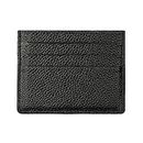 Hibate Noir Cuir Mini Porte Cartes de Crédit Portefeuille RFID Blocage pour Femme Homme Card Holder Wallet