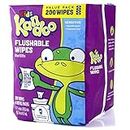 Kandoo Kids Flushable Wipes Refill, Potty Training Cleansing Cloths, Sensitive, 200 Count