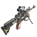 RPC99 Army Style Machine Gun Toy for Kids with Realistic Bullets on Belt Movement, Music, Lights and Laser Light (25 Inch) - Color As Per Stock