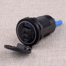 Dual Type-C USB Car Fast Charger Adapter Cigarette Lighter Socket For Cell Phone