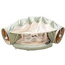 Cat Bed - Cat Tunnel Bed,cat Beds for Indoor Cats Clearance,cat Tunnel Toy Play Center with Collapsible Tube and Removable Thick Bed and Cushion Mat Cat Bed Cave (Color : C1, Size : 126 * 27 * 55cm)