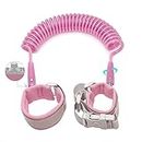 Topways Toddler Rein for Walking Anti Lost Safety Wrist Link Belt, 2M/6.56ft Baby Reins Reins Safety Leash Wristband, Reins for Walking 1-3 Years Girls Boy, Outdoors Travelling Helper (Pink)