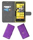 ACM Rotating Clip Flip Case Compatible with Nokia Lumia 920 Mobile Cover Stand Orchid Purple