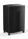 WOLVERINE 18-Sheet 60 Mins Running Time Cross Cut High Security Level P-4 Heavy Duty Paper/CD/Card Ultra Quiet Shredder for Home Office with 6 Gallons Pullout Waste Bin SD9113(Black ETL)