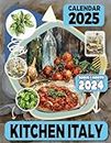 Kitchen Italy Calendar 2025: 18 Monthly January To December 2025, Including a Bonus of 6 Months in 2024, Organize with a Large-Sized Note Sections in Each Month.