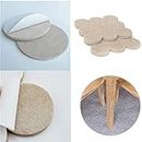 Toytle Furniture Felt/Bottom Pads Self Sticking Round Floor Protective,for Heavy Duty Furniture Legs Scratch Guard Non Reduction Bumpers pad Pack of 18 Pieces- Light Brown