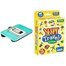 LapGear Compact Lap Desk - Aqua Sky - Fits up to 13.3 Inch Laptops - Style No. 43109 & Briarpatch I SPY Travel Card Game for Kids
