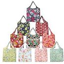 ximrirals 10 Pack Reusable Grocery Shopping Bags, Washable Shopping Tote Bags Foldable in a Pouch, Heavy Duty Shopping Bag for Daily Shopping, Groceries, Travel, Camping, Picnic（14.5 x15.3 inch）