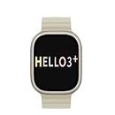 Montre intelligente Hello Watch 3 + Plus 2024 Ultra de 49 mm AOMLED avec écran NFC GPS Tracker fréquence cardiaque boussole (orange)