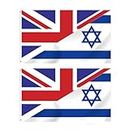 EIRZNGXQ Drapeau Union Jack Israël, drapeau israélien britannique, We Stand with Israel Garden Flag, Britain Israel National Flag Home Patio Decor