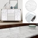 5M Marble Self Adhesive Wallpaper Gloss Kitchen Furniture Wall Stickers Decor UK