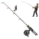 Tytlyworth Ice Fishing Rod, Portable Fishing Rod Set, Ice Fishing Gear, Complete Set, Winter Rod and Reel Package, Travel Fishing, Ice Jigs, Ice Fishing Bait, Tackle
