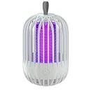 Bug Zapper Electric Mosquito Lamp Dual Function Mosquito Zapper Lamp Indoor Insect Trap Portable Camp Mosquito Killer,Mosquitoes Light Bug Zapper for Outdoor with Hanging Loop (White/Grey) (Grey)