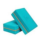WiseLife Teal Yoga Block | Yoga Brick (Set of 2, Extra Large Size), High-Density Premium EVA Foam Material, Soft Surface for balance, support & performance, Yoga Props For Strength Training Exercise
