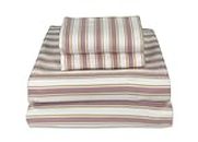 MyPillow Flannel Bed Sheet Set Full, Multi Color Stripe