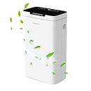 ELECCI 12L/Day Dehumidifier for Home with Digital Humidity Display, Sleep Mode, Laundry Drying, Eco-friendly, 24 Hour Timer, 1.4L Tank Capacity, Universal Wheels, Dehumidifier for Drying Clothes