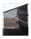 Tentproinc RV Awning Side Shade 9x7 Black Mesh Screen Sunshade Complete Kit
