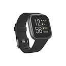 Fitbit Versa 2 Health & Fitness Smartwatch with Voice Control, Sleep Score & Music, One Size, Black - Carbon