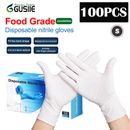 100 un. guantes blancos desechables de nitrilo para reparación automotriz química mecánica