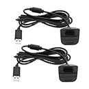 Create idea 2Pcs USB Charging Cable Replacement Compatible with Xbox 360/360 Slim Controller Charger Cable Accessories Black