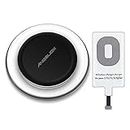 Wireless Charger and Wireless Charging Receiver for iPhone 7/7 Plus,iPhone 6s Plus/6 Plus,iPhone 6/6s/5/5s/se(White)